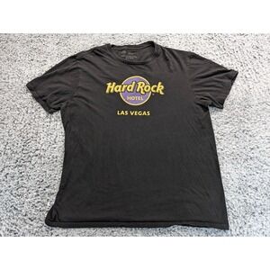 Hard Rock Hotel Shirt Men Extra Large Black Las Vegas Graphic Tee Short Sleeve